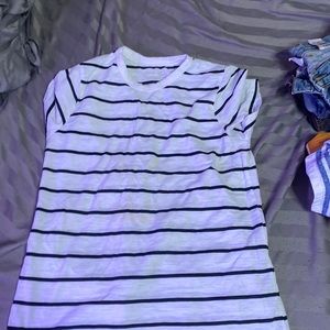 White and black shirt